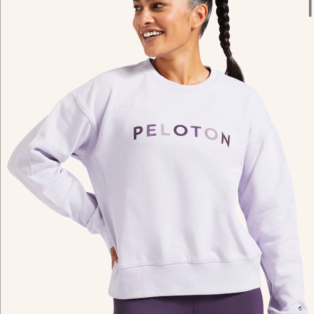 Peloton Purple Crew Neck Sweatshirt Together We Go Far— Size L